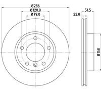 2x Disco freno ventilazione interna 8DD 355 127-041 HELLA per BMW 3 3 Cabriolet
