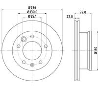 2x Disco freno ventilazione interna 8DD 355 128-251 HELLA per MERCEDES-BENZ VW