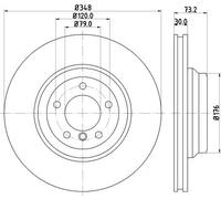 2x Disco freno ventilazione interna 8DD 355 128-671 HELLA per BMW 3 3 Touring X1