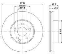 2x Disco freno ventilazione interna 8DD 355 128-781 HELLA per MERCEDES-BENZ SLK