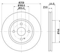 2x Disco freno ventilazione interna 8DD 355 128-851 HELLA per FORD MAZDA