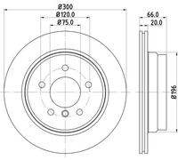 HELLA 8DD 355 129-331 Disco freno