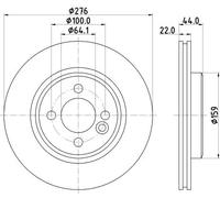 2x Disco freno ventilazione interna 8DD 355 131-981 HELLA per MINI MINI