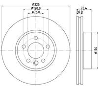 HELLA Disco freno 8DD 355 132-211 Pro HC
