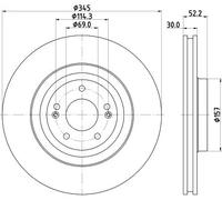 Disco Freno HELLA PAGID Per I30 FASTBACK