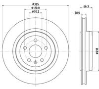 HELLA 8DD 355 132-901 Disco freno