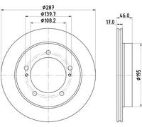 HELLA 8DD 355 132-911 Disco freno