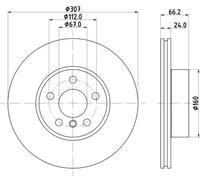 2 Dischi Freno HELLA Pagid per BMW