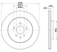 HELLA 8DD 355 135-281 Disco freno