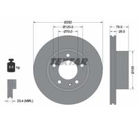 2x Disco freno ventilazione interna 92026700 TEXTAR per BMW 6 5