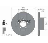 2x Disco freno ventilazione interna 92042203 TEXTAR per BMW 5 5 Touring 7