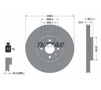 2x Disco freno ventilazione interna 92055203 TEXTAR per FIAT LANCIA ALFA ROMEO