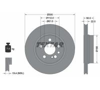 Disco freno TEXTAR 92056800 posteriore, ventilato, 1 Pezzo