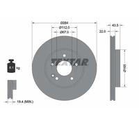 2x Disco freno ventilazione interna 92059405 TEXTAR per MERCEDES-BENZ