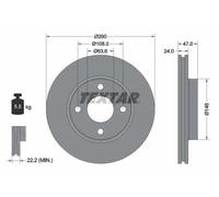 Textar Disco freno 92063503 Coppia ventilati Ø260 mm Anteriori per Ford Mondeo I / Scorpio II