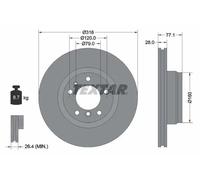 Textar Disco freno 92071405 Ø316 mm Ventilazione interna Anteriore Rivestito