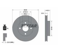 2x Disco freno ventilazione interna 92071500 TEXTAR per MAZDA 323 S IV 323 C IV