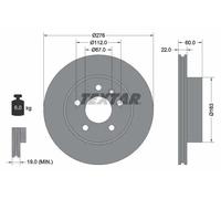 2x Disco freno ventilazione interna 92074403 TEXTAR per MERCEDES-BENZ CLASSE V