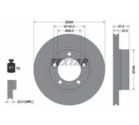 TEXTAR 92088803 Disco freno