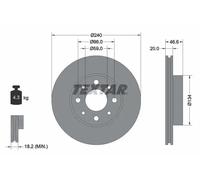 2x Disco freno ventilazione interna 92090300 TEXTAR per FIAT PALIO PALIO Weekend