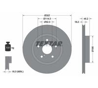 TEXTAR 92093500 Disco freno