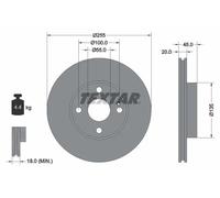 2x Disco freno ventilazione interna 92096800 TEXTAR per MAZDA MX-5 II MX-5 I