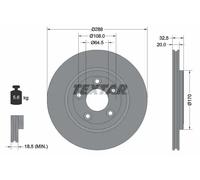 Textar Disco freno 92099100 Ventilato Ø288 mm Posteriore 2x