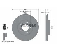 2x Disco freno ventilazione interna 92101000 TEXTAR per HONDA SHUTTLE LEGEND III