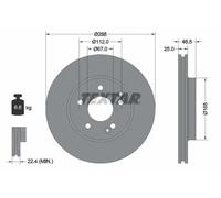 2x Disco freno ventilazione interna 92105905 TEXTAR per MERCEDES-BENZ CLASSE C