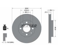 2x Disco freno ventilazione interna 92110300 TEXTAR per HONDA CAPA JAZZ II LOGO