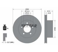 TEXTAR 92113500 Disco freno