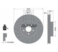 Textar Disco freno 92120205 anteriore ventilato perforato altamente carbonizzato 1 pezzo