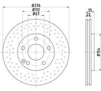 2x Disco freno ventilazione interna 92124403 TEXTAR per MERCEDES-BENZ CLASSE A