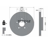 2x Disco freno ventilazione interna 92128400 TEXTAR per HONDA STREAM CR-V II