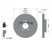 2x Disco freno ventilazione interna 92130303 TEXTAR per MAZDA 5 3 3 Tre volumi