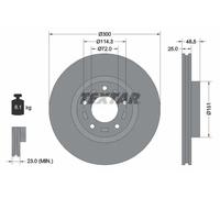 2x Disco freno ventilazione interna 92130403 TEXTAR per MAZDA 5 3 Tre volumi 3