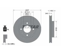 2x Disco freno ventilazione interna 92130800 TEXTAR per HYUNDAI LANTRA II MATRIX