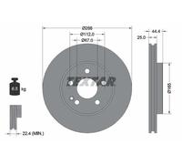 2x Disco freno ventilazione interna 92132005 TEXTAR per MERCEDES-BENZ CLASSE A