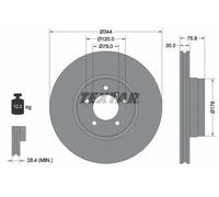 Textar Disco freno 92134400 anteriore ventilato per Land Rover L322 2002-2012