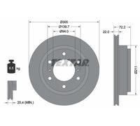 2x Disco freno ventilazione interna 92135103 TEXTAR per MITSUBISHI PAJERO IV