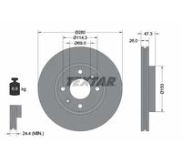 Textar Disco freno 92136600 ventilato anteriore 1 pezzo per KIA e Hyundai