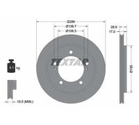 Disco freno TEXTAR 92136800 anteriore, ventilato, 1 Pezzo
