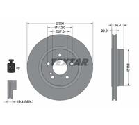 2x Disco freno ventilazione interna 92137203 TEXTAR per MERCEDES-BENZ CHRYSLER