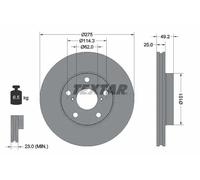 2x Disco freno ventilazione interna 92139703 TEXTAR per TOYOTA RAV 4 II