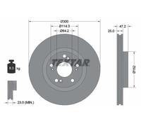 2x Disco freno ventilazione interna 92140903 TEXTAR per HONDA ACCORD VII Tourer