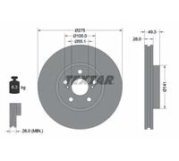 2x Disco freno ventilazione interna 92142003 TEXTAR per TOYOTA AVENSIS