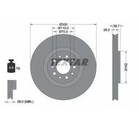 TEXTAR 92145103 Disco freno per ALFA ROMEO,JEEP,JEEP (GAC FCA)
