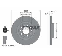 2x Disco freno ventilazione interna 92145303 TEXTAR per ALFA ROMEO 159 BRERA