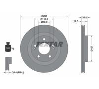 TEXTAR 92148500 Disco freno