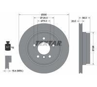 Textar Dischi freno 92154903 – Coppia posteriori ventilati Ø300 mm per BMW Serie 3 (E90/E91)